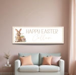 Easter+Bunny+Happy+Easter+Banner+Beige+60x20cm