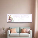 Easter+Bunny+Happy+Easter+Banner+Lilac+60x20cm