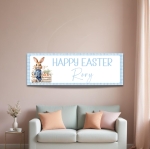 Easter+Bunny+Happy+Easter+Banner+Blue+60x20cm