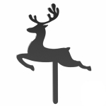 60mm+Reindeer+Cake+Topper+-+Acrylic