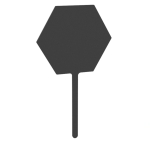 Blank+Hexagon+Paddle+130mm+for+Vinyl+Users