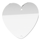 80mm+Acrylic+Heart+Hanging+Plaque+with+Centre+Hanging+Holes
