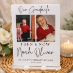 Personalised+%E2%80%9CNow+%26+Then%E2%80%9D+A5+Freestanding+Acrylic+Photo+Board